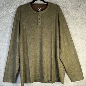 Nicoby Age of Wisdom Fuzzy Henley‎ Men's XXL 2XL Long Sleeve Pullover
